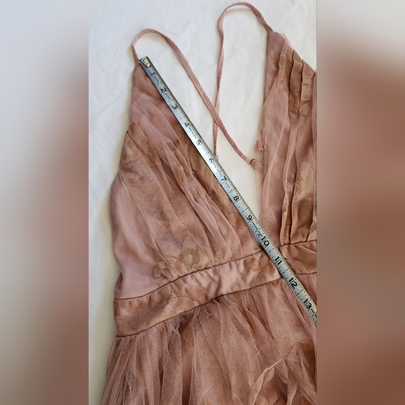 Luxxel Dusty Rose Floral Tulle Dress (sz small/petite) - Picture 11 of 16